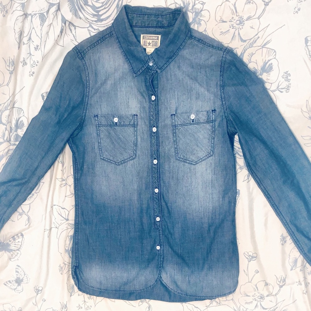 Women’s Converse ALL STAR soft denim button up
